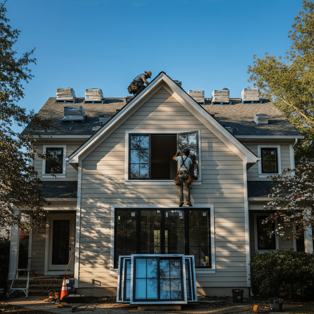 Roof and window replacement work